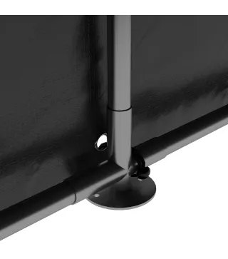 Carpa de Jardín para Bicicletas 1,2x1,8x1,65 m con 2 Habitaciones Puerta con Cremallera Impermeable Anti-UV Gris Claro