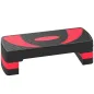Step de Aeróbic para Fitness Antideslizante con Altura Regulable 3 Niveles 10/15/20 cm Carga 150 kg 80x31x20 cm Rojo