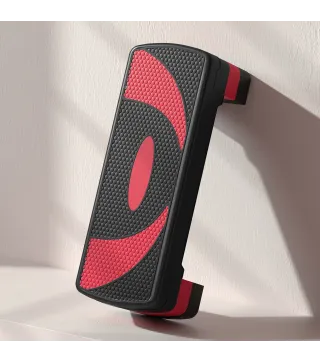 Step de Aeróbic para Fitness Antideslizante con Altura Regulable 3 Niveles 10/15/20 cm Carga 150 kg 80x31x20 cm Rojo