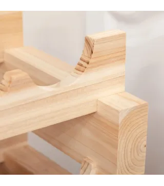 Botellero de Madera de 8 Niveles 96 Botellas Carga 100 kg para Cocina Bar 114x28x113,5 cm Madera Natural