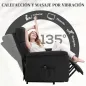 Sillón Relax Reclinable Eléctrico Levanta Personas con Mando a Distancia y Bolsillo Lateral Tapizado en Lino Negro