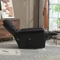 Sillón Relax Reclinable Eléctrico Levanta Personas con Mando a Distancia y Bolsillo Lateral Tapizado en Lino Negro