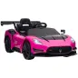 Coche Eléctrico para Niños de +3 Años Maserati GT2 con Mando a Distancia Faros LED Bocina Música Ruedas Auxiliares Rosa