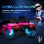 Coche Eléctrico para Niños de +3 Años Maserati GT2 con Mando a Distancia Faros LED Bocina Música Ruedas Auxiliares Rosa