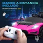 Coche Eléctrico para Niños de +3 Años Maserati GT2 con Mando a Distancia Faros LED Bocina Música Ruedas Auxiliares Rosa