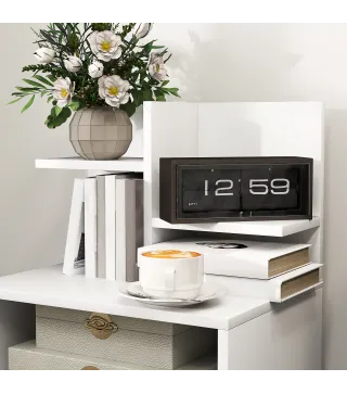 Mesita de Noche Mesilla de Noche Moderna con Cajón y Estantes de Almacenamiento para Salón Dormitorio 45x35x73cm Blanco