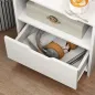 Mesita de Noche Mesilla de Noche Moderna con Cajón y Estantes de Almacenamiento para Salón Dormitorio 45x35x73cm Blanco