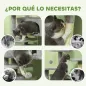 Rascador para Gatos Altura 138 cm Árbol para Gatos con Múltiples Niveles Cuevas Bolas Colgantes y Hamacas Gris Claro