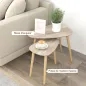 Juego de 2 Mesas de Centro Mesa Nido Moderna Mesitas Auxiliares Patas de Madera de Pino para Salón Dormitorio Natural