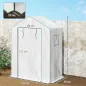 Invernadero de 3 Niveles con 1 Puerta 2 Ventanas y Estantes en Forma de U para Cultivo de Plantas 140x73x190 cm Blanco