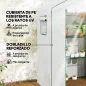 Invernadero de 3 Niveles con 1 Puerta 2 Ventanas y Estantes en Forma de U para Cultivo de Plantas 140x73x190 cm Blanco