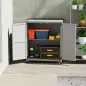 Armario de Jardín, Armario Exterior con Encimera, Armario de Herramientas, Madera Maciza, Acero, 79An x 43Pr x 92Al cm, Gris