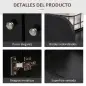 Mueble Zapatero de 2 Puertas Zapatero Estrecho con Estantes Ajustables para 12 Pares de Zapatos 83x30x90 cm Negro