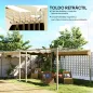 Pérgola con Techo Retráctil Pérgola de 3x3 m con Cierre Magnético Protección UV30+ Pabellón para Jardín Patio Caqui