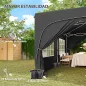 Cenador Plegable 6x3 m Gazabo con Paneles Laterales UPF50+ Altura Ajustable Bolsa de Transporte Gris Oscuro