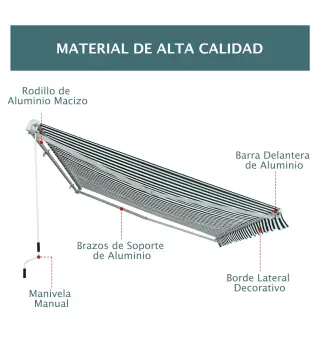 Toldo Manual Plegable