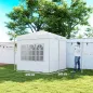 Carpa Plegable Pop-up 2,5x2,5 m con 4 Paredes Laterales Anti-UV Altura Ajustable y Bolsa de Transporte Blanco