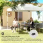 Carpa Plegable Pop-up 2,5x2,5 m con 4 Paredes Laterales Anti-UV Altura Ajustable y Bolsa de Transporte Blanco