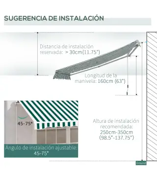 Toldo Manual Plegable