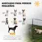 Parque para Perros de 6 Paneles de 60 cm de Altura con Puerta para Interior y Exterior Negro