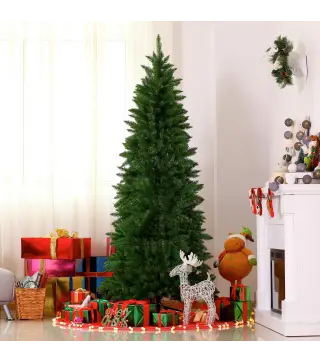 Árbol de Navidad Artificial Árbol con Soporte 210cm 865 Ramas Verde