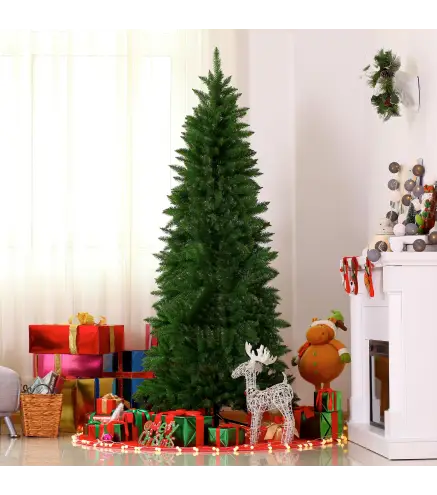 Árbol de Navidad Artificial Árbol con Soporte 210cm 865 Ramas Verde