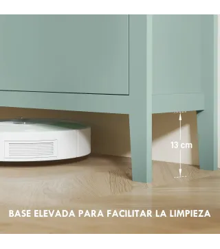 Zapatero Estrecho con 4 Compartimentos y Tiradores de Cuero PU para Pasillo y Recibidor 105x24x95,5 cm Verde Claro