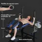 Banco de Musculación con Respaldo Ajustable y Soporte para Barras Regulable para Entrenamiento en Casa Gimnasio Negro
