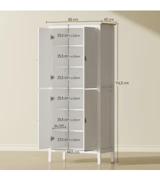 Alacena de Cocina Alta con Luz LED Sensor de Movimiento Iluminación Regulable en 3 Colores Blanco