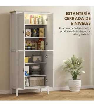 Alacena de Cocina Alta con Luz LED Sensor de Movimiento Iluminación Regulable en 3 Colores Blanco