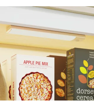 Alacena de Cocina Alta con Luz LED Sensor de Movimiento Iluminación Regulable en 3 Colores Blanco