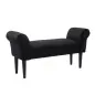 Banco Pie de Cama, Taburete Pie de Cama Tapizado en Lona con Patas de Madera, Reposabrazos y Asiento Acolchado, Estilo Moderno, Banco Pie de Cama, Taburete Pie de Cama Tapizado en Lona con Patas de Madera, Reposabrazos y Asiento Acolchado, Estilo Moderno,