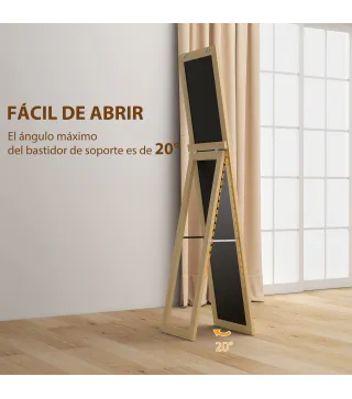 Espejo de Cuerpo Entero 157x37 cm con Marco de MDF Espejo de Pie Inclinado o Colgante Roble