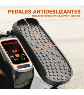 Mini Elíptica Eléctrica Silencioso con 12 Velocidades Modo Manual y Automático Control Remoto y Pantalla LED Negro