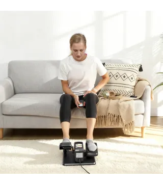 Mini Elíptica Eléctrica Silencioso con 12 Velocidades Modo Manual y Automático Control Remoto y Pantalla LED Negro