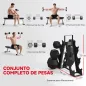 Juego de Mancuernas de 6 Piezas 2 x2 kg 2 x5 kg 2 x8 kg con Soporte de Almacenaje para Entrenamiento en Casa Gimnasio