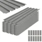 Juego de 12 Paneles para Tejado de Acero Galvanizado 7m² para Caseta de Herramientas Cobertizo 129x45cm Gris Claro