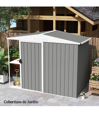 Juego de 12 Paneles para Tejado de Acero Galvanizado 7m² para Caseta de Herramientas Cobertizo 129x45cm Gris Claro