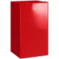 Nevera Pequeña con Congelador 91L Silenciosa Puerta Reversible Temperatura Regulable y Estantes Ajustables Rojo