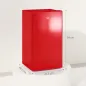 Nevera Pequeña con Congelador 91L Silenciosa Puerta Reversible Temperatura Regulable y Estantes Ajustables Rojo