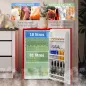 Nevera Pequeña con Congelador 91L Silenciosa Puerta Reversible Temperatura Regulable y Estantes Ajustables Rojo