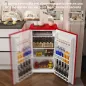 Nevera Pequeña con Congelador 91L Silenciosa Puerta Reversible Temperatura Regulable y Estantes Ajustables Rojo