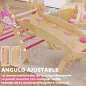 8 en 1 Triángulo de Escalada de Madera Estructura de Escalada Montessori Tema de Corona con Arco y Rampa Rosa
