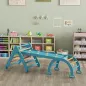 7 en 1 Triángulo de Escalada Montessori de Madera Plegable con Arco y Rampa para Niños de 18-48 Meses 188x70 cm Azul