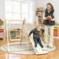 Tobogán Infantil 5 en 1 Estructura de Escalada con Tobogán Columpio Aro de Baloncesto Tabla Red de Escalada Natural