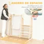 Tobogán Infantil 5 en 1 Estructura de Escalada con Tobogán Columpio Aro de Baloncesto Tabla Red de Escalada Natural