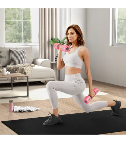 Juego de Mancuernas Ajustables 4 en 1 de 1/1,5/2/2,5 kg con Mangos Antideslizantes y Diseño Cuadrado para Casa Gimnasio