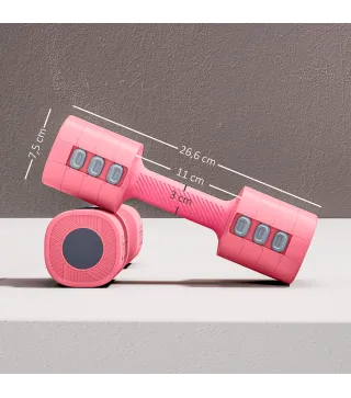 Juego de Mancuernas Ajustables 4 en 1 de 1/1,5/2/2,5 kg con Mangos Antideslizantes y Diseño Cuadrado para Casa Gimnasio