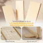 6 en 1 Triángulo de Escalada Montessori con Plataforma y Anillos Estructura de Escalada de Madera con Tobogán Natural