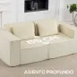 Sofá de 3 Plazas Tapizado en Pana Acolchado Grueso Asiento Extra Profundo Reposabrazos Anchos Montaje Rápido Beige Sofá de 3 Plazas Tapizado en Pana Acolchado Grueso Asiento Extra Profundo Reposabrazos Anchos Montaje Rápido Beige